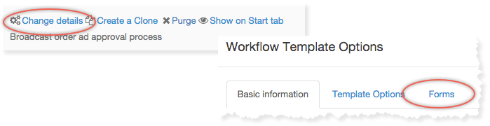 Attaching a data form to a workflow