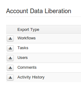 Export your account data sets to excel