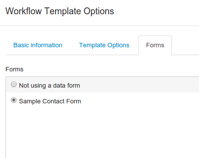 Simple workflow form management