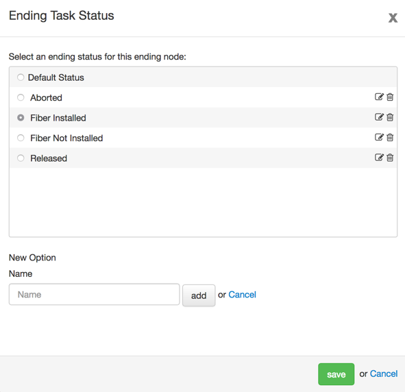 Create a workflow ending status