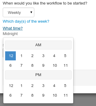 Schedule Weekly Business Processes