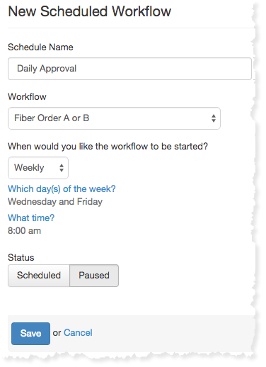 Create a scheduled workflow Create a scheduled workflow