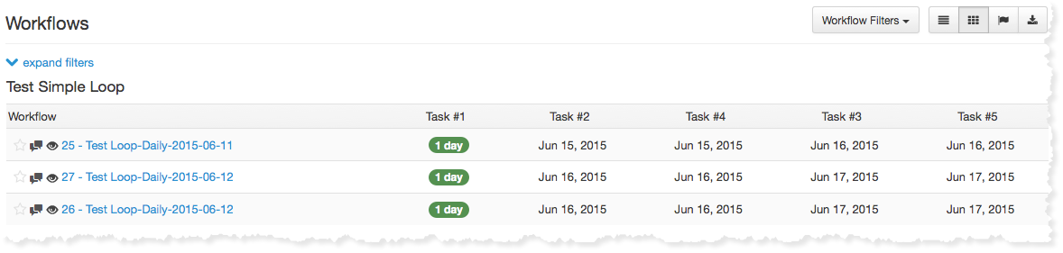 Workflow Spreadsheet View Workflow Spreadsheet View