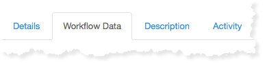 Workflow task data tab