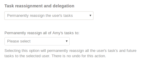 Reassigning tasks in one step